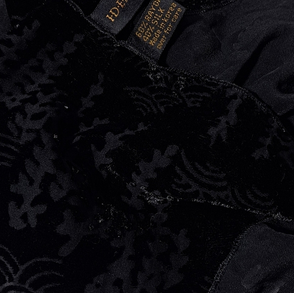 Sz OS Black Silk/Rayon Scarf - Source Unknown - Picture 6 of 8